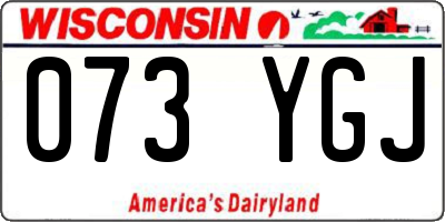 WI license plate 073YGJ