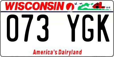 WI license plate 073YGK