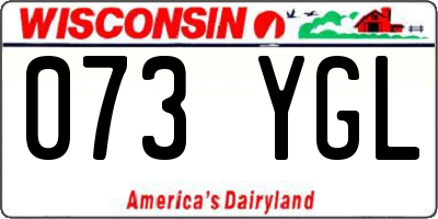 WI license plate 073YGL