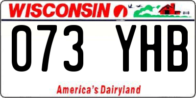 WI license plate 073YHB