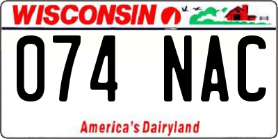 WI license plate 074NAC