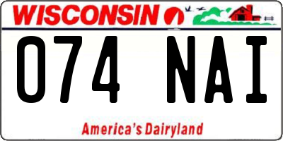 WI license plate 074NAI