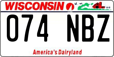 WI license plate 074NBZ