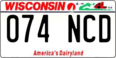 WI license plate 074NCD