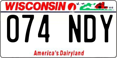 WI license plate 074NDY