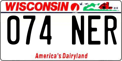 WI license plate 074NER