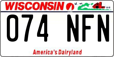 WI license plate 074NFN