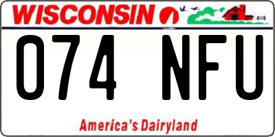 WI license plate 074NFU