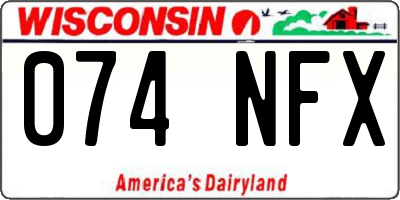 WI license plate 074NFX