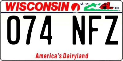 WI license plate 074NFZ