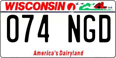 WI license plate 074NGD