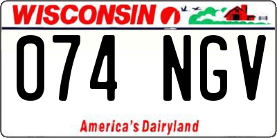 WI license plate 074NGV
