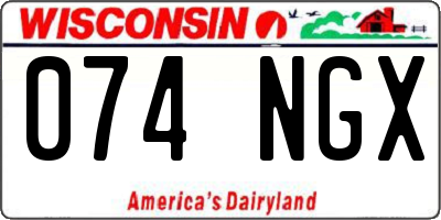 WI license plate 074NGX