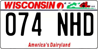 WI license plate 074NHD