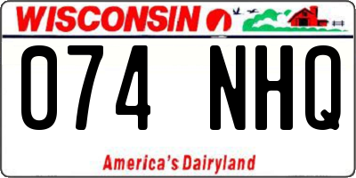 WI license plate 074NHQ