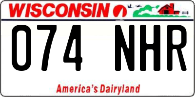 WI license plate 074NHR
