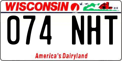 WI license plate 074NHT