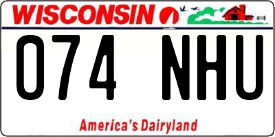 WI license plate 074NHU