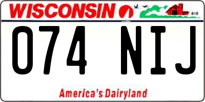 WI license plate 074NIJ