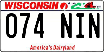 WI license plate 074NIN