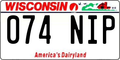 WI license plate 074NIP