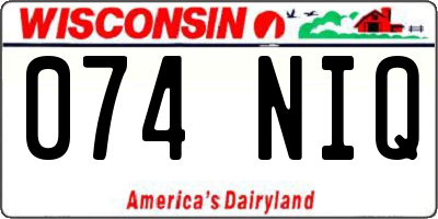 WI license plate 074NIQ