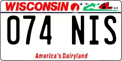 WI license plate 074NIS