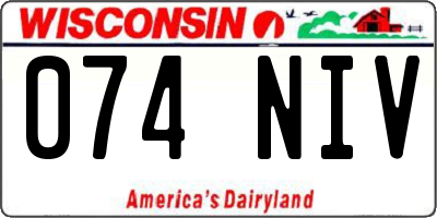 WI license plate 074NIV