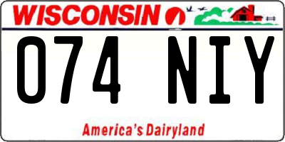 WI license plate 074NIY