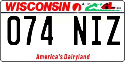 WI license plate 074NIZ
