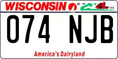 WI license plate 074NJB