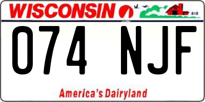 WI license plate 074NJF