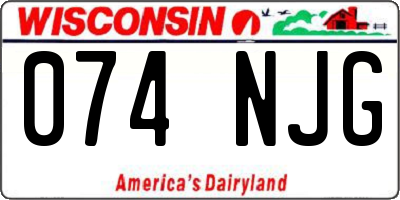 WI license plate 074NJG