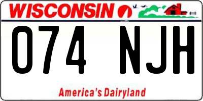 WI license plate 074NJH