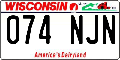 WI license plate 074NJN