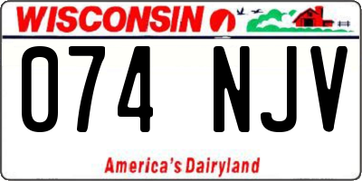 WI license plate 074NJV