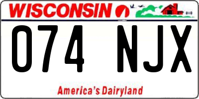 WI license plate 074NJX