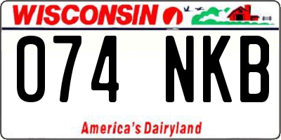 WI license plate 074NKB