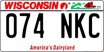 WI license plate 074NKC