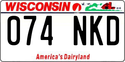 WI license plate 074NKD