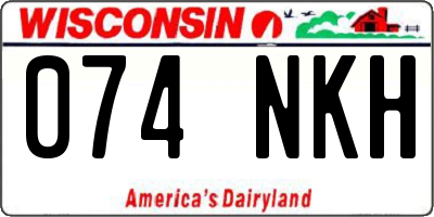WI license plate 074NKH