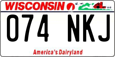 WI license plate 074NKJ