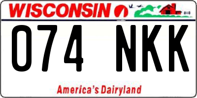 WI license plate 074NKK