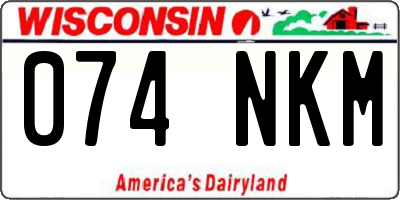 WI license plate 074NKM