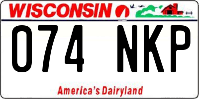 WI license plate 074NKP