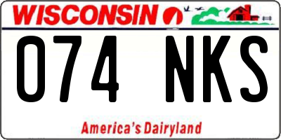 WI license plate 074NKS