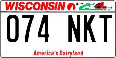 WI license plate 074NKT