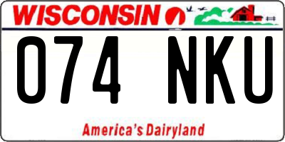 WI license plate 074NKU