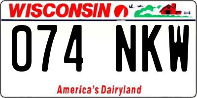 WI license plate 074NKW