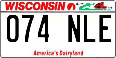 WI license plate 074NLE